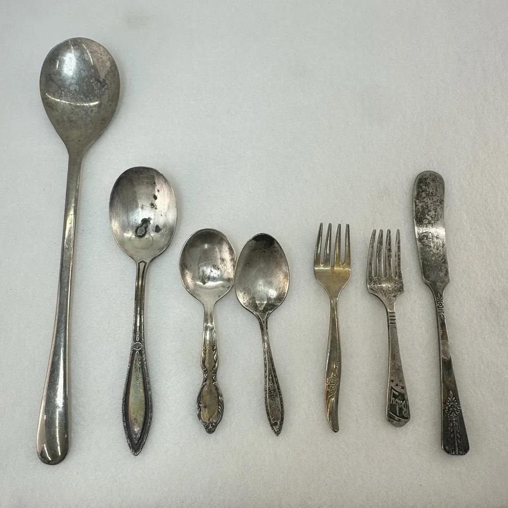 Vintage Silverplate Flatware Lot Rogers & Bro International Silver 7 Pieces